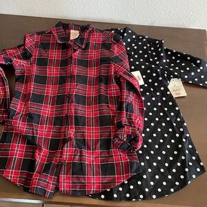 Faded Glory Girls button up tops nwt